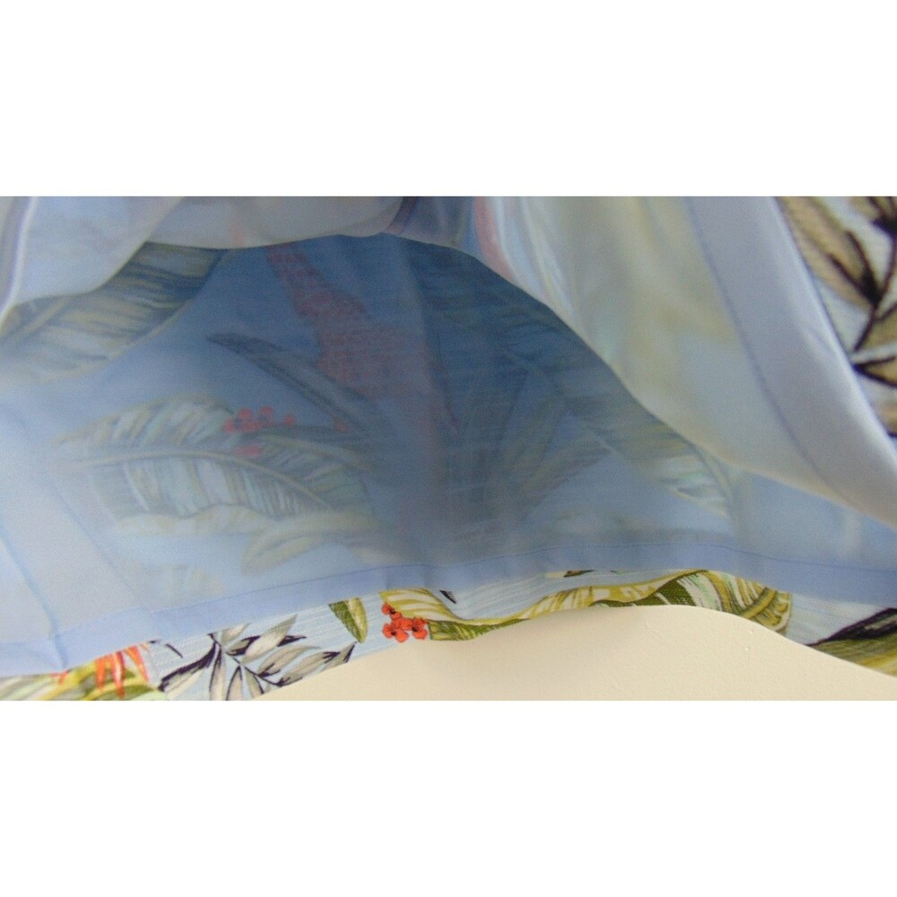 Nwt Ann Taylor Tropical Safari Pencil Skirt 12 Blue Lined Monkey Giraffe Jungle - Picture 6 of 11